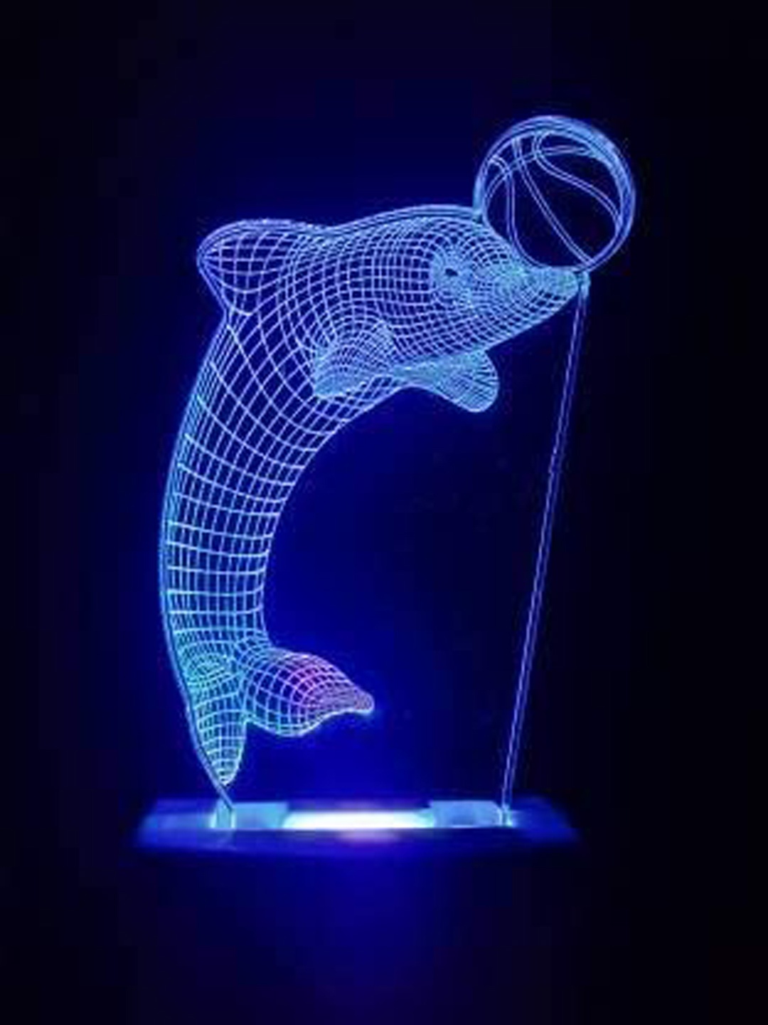 NMII White & Blue Printed Acrylic Wall Lamps