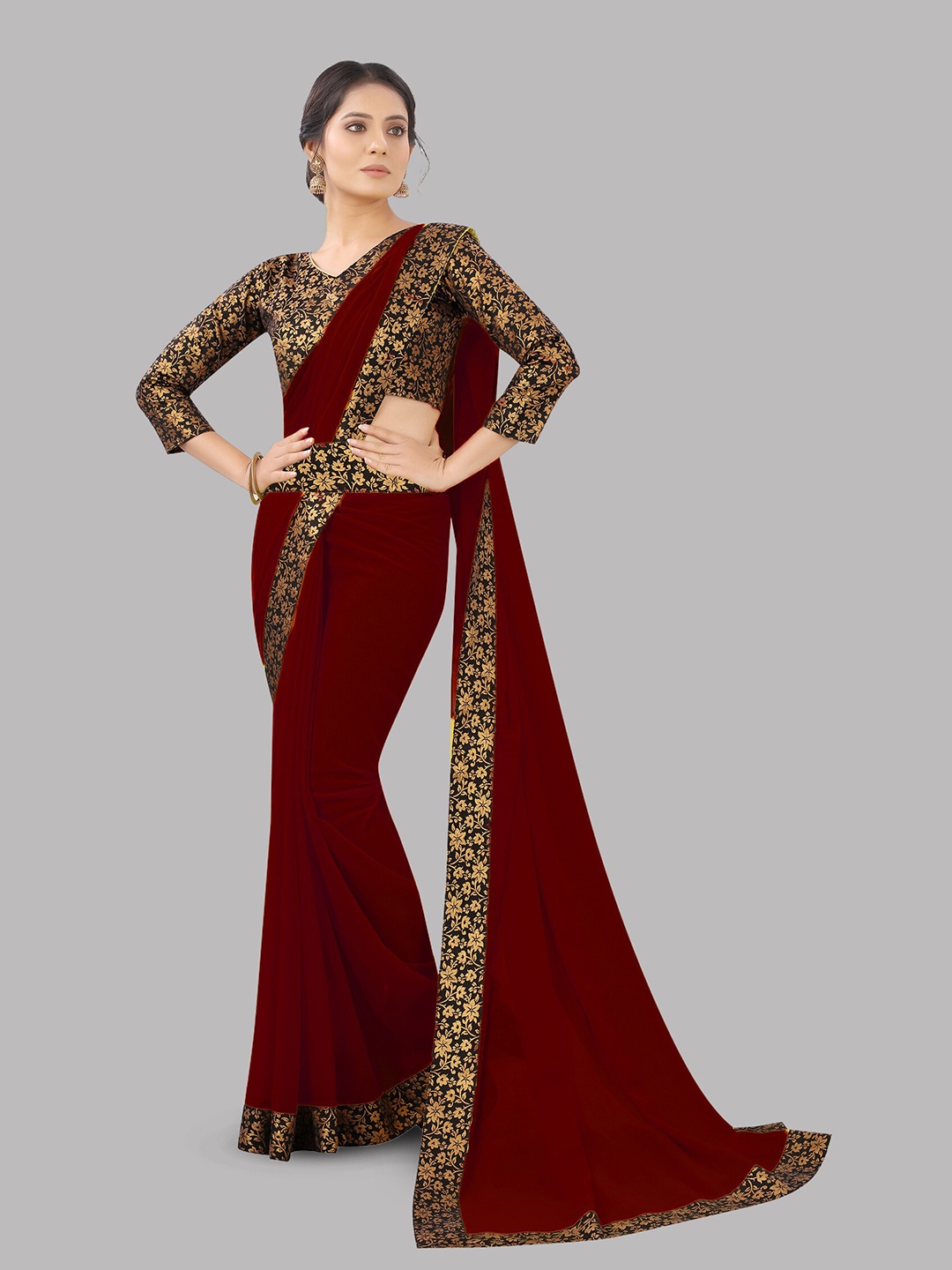 

Reeta Fashion Pure Georgette Saree, Maroon