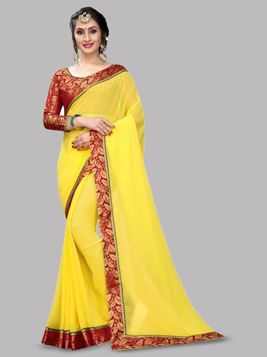 

Reeta Fashion Pure Georgette Saree, Yellow