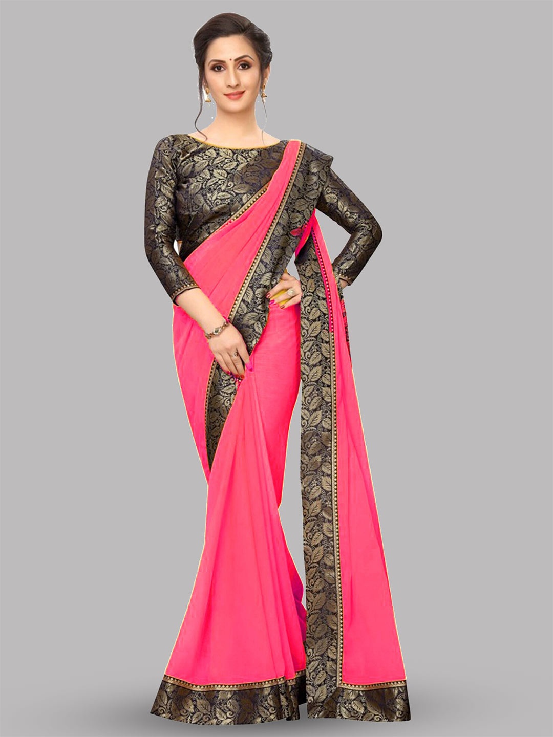 

Reeta Fashion Pure Georgette Saree, Pink