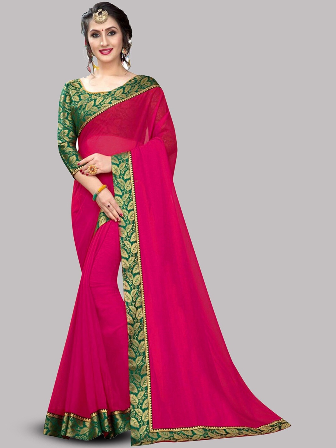 

Reeta Fashion Pure Georgette Saree, Pink