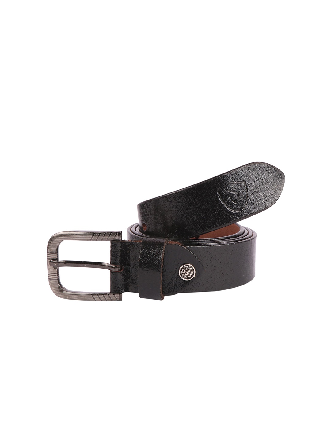 

Keviv Men Textured Leather Formal Belt, Black