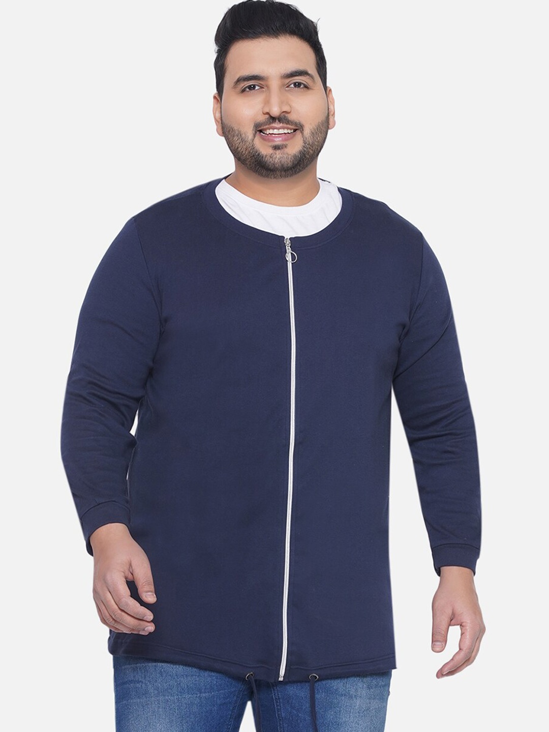 

Santonio Round Neck Cotton Sweatshirt, Navy blue