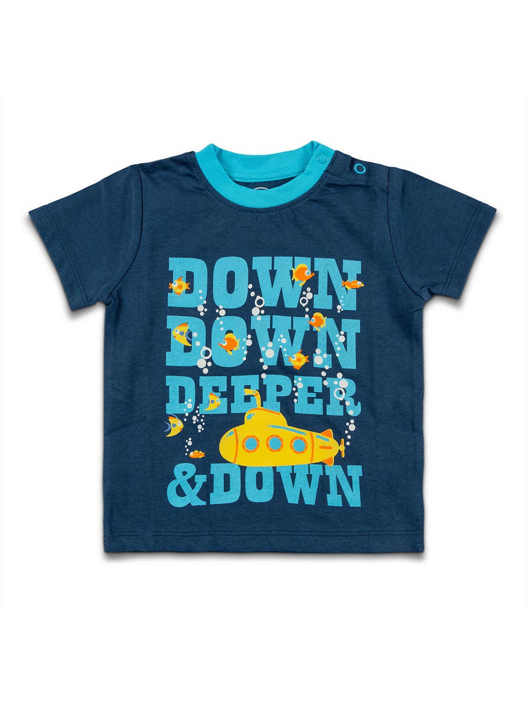 

JusCubs Infants Boys Typography Printed Cotton T-shirt, Navy blue