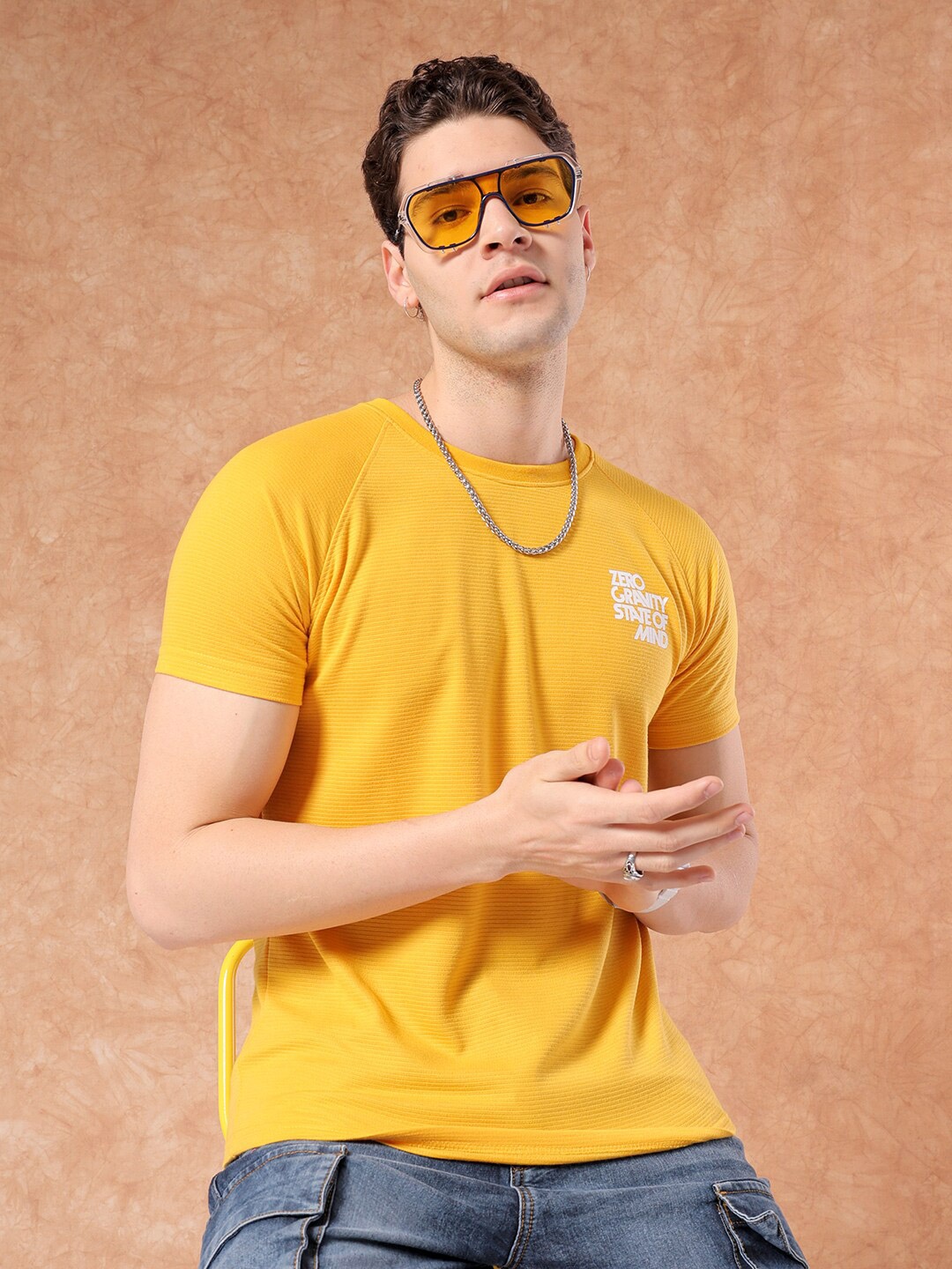 

The Indian Garage Co Round Neck T-shirt, Yellow