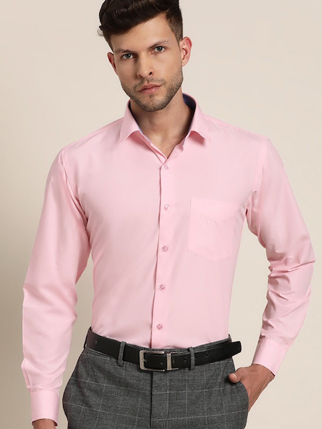 

Hancock Standard Slim Fit Wrinkle Resistant Spread Collar Formal Shirt, Pink