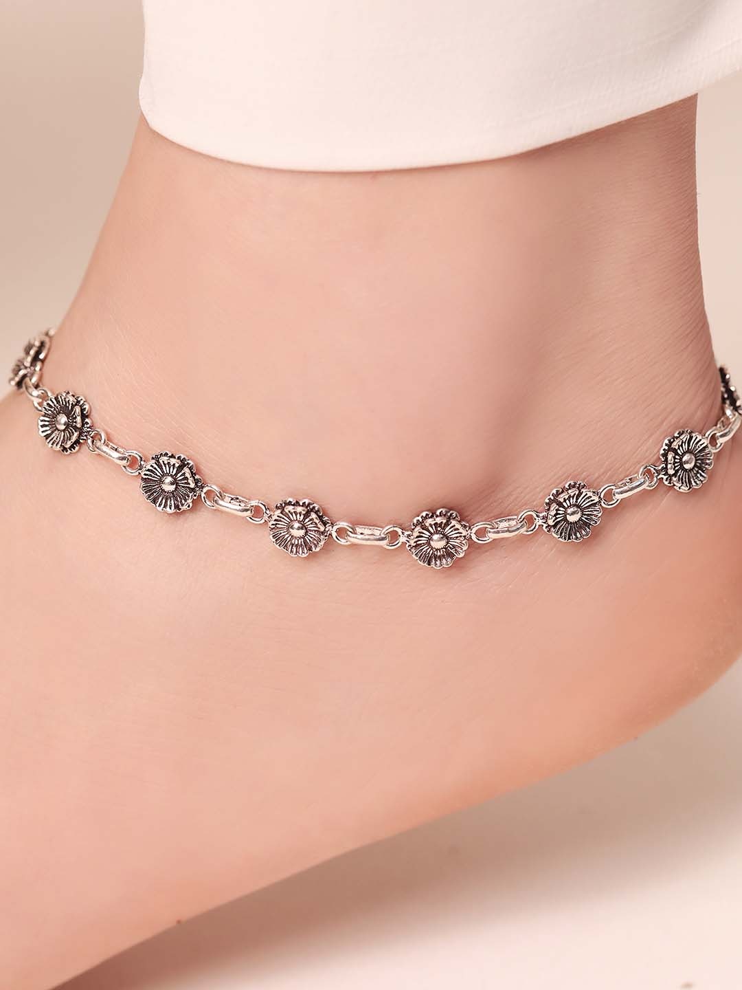 

Zavya Silver-Plated 92.5 Sterling Silver Anklet