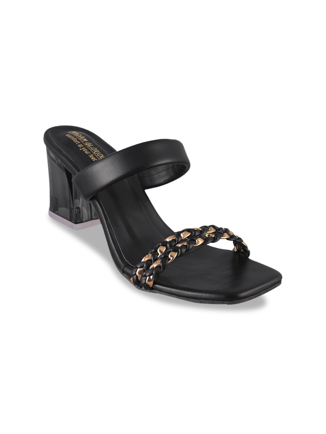 

madam glorious Open Toe Block Heels, Beige