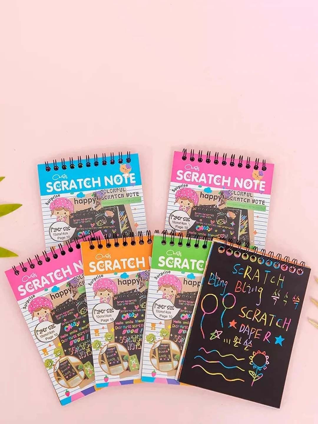 

OPINA Kids Pack Of 8 Scrap Books, Black