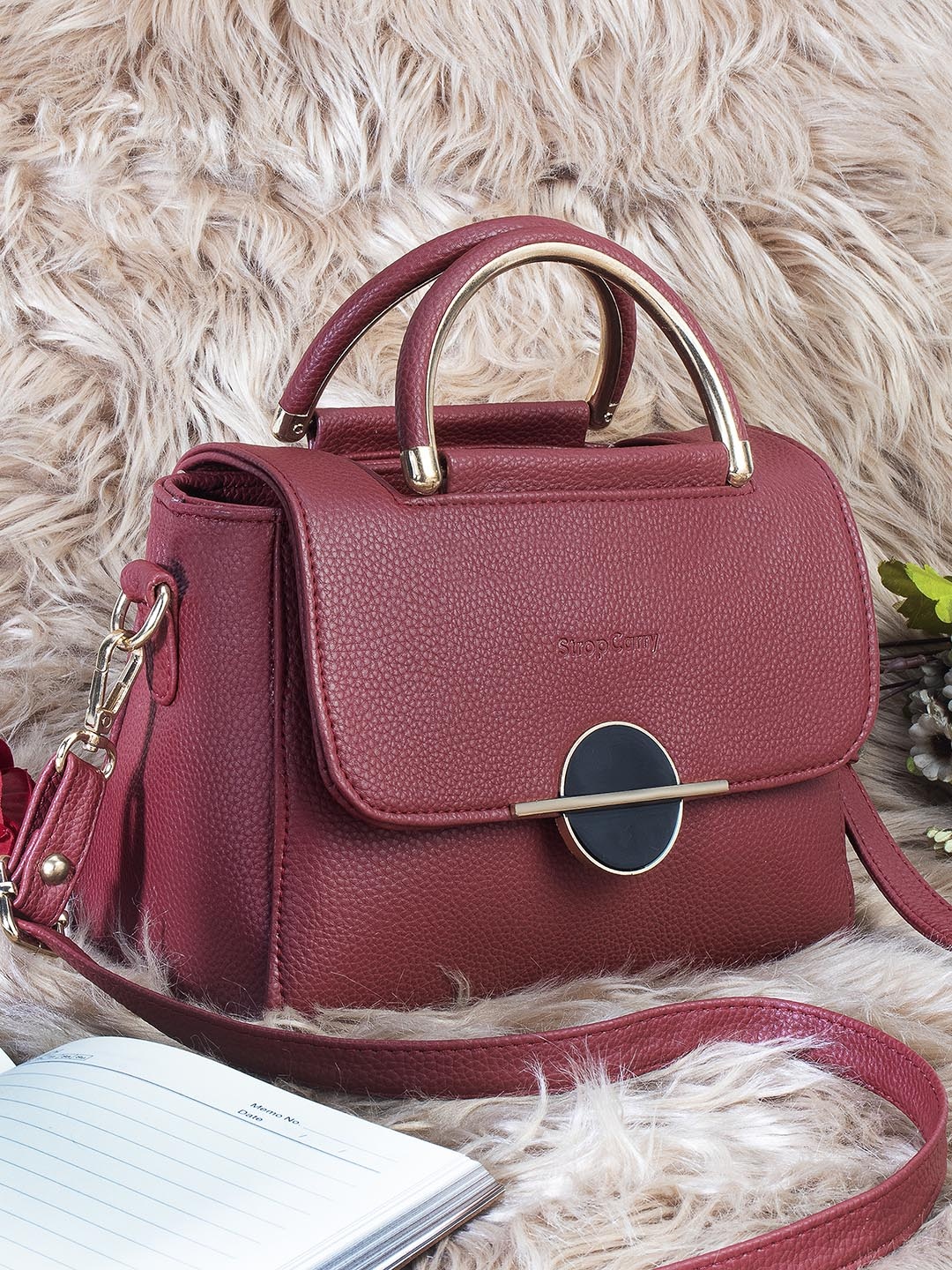 

Stropcarry PU Structured Satchel, Maroon