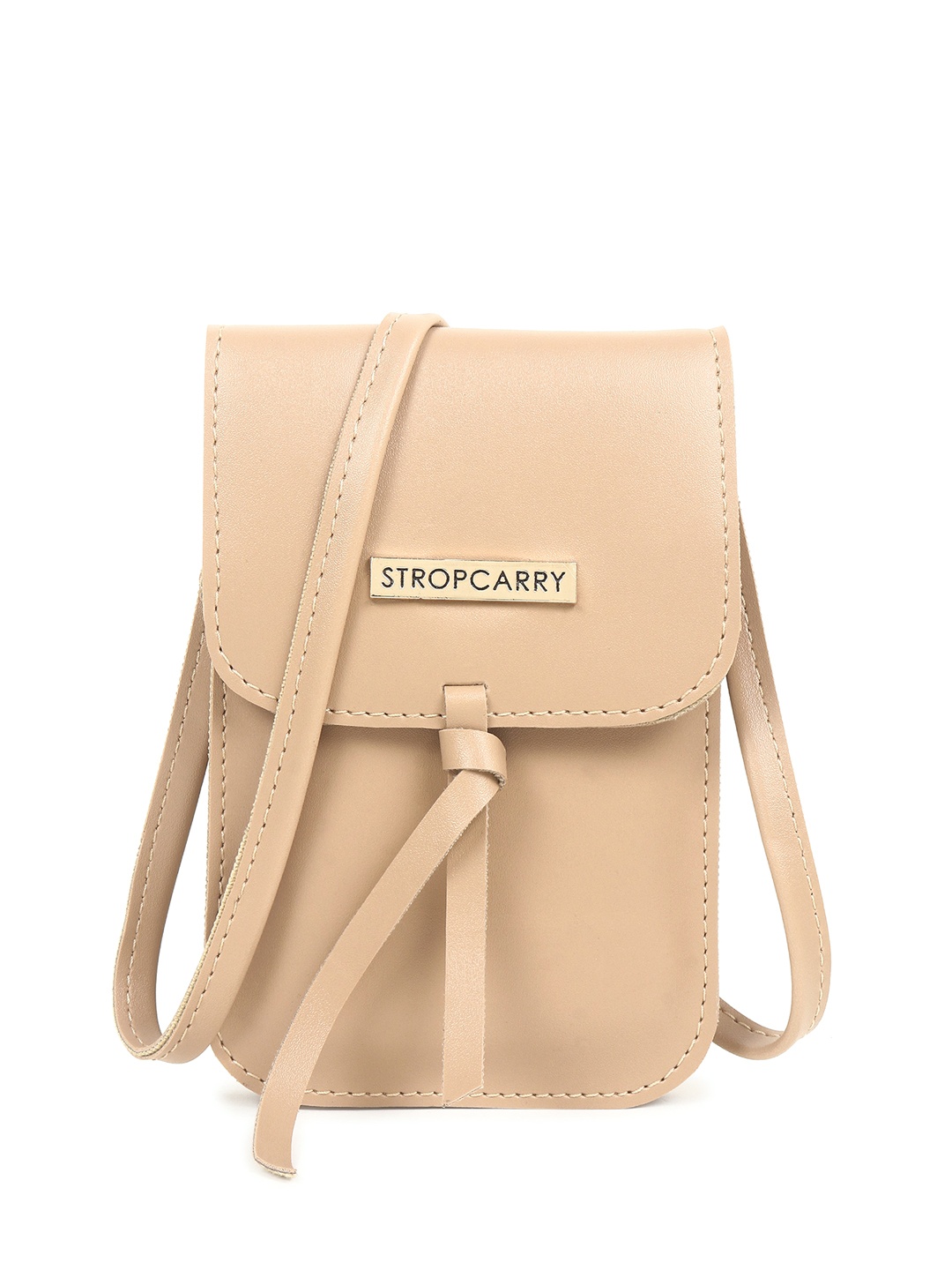 

Stropcarry PU Structured Sling Bag, Beige