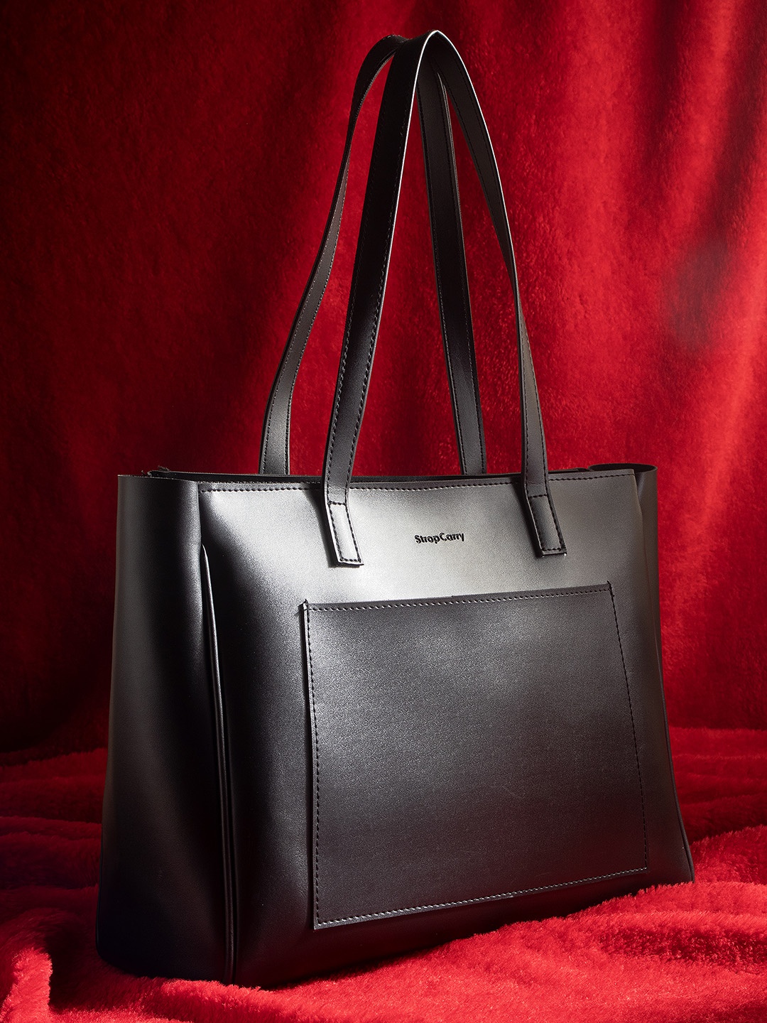 

Stropcarry PU Structured Shoulder Bag, Black