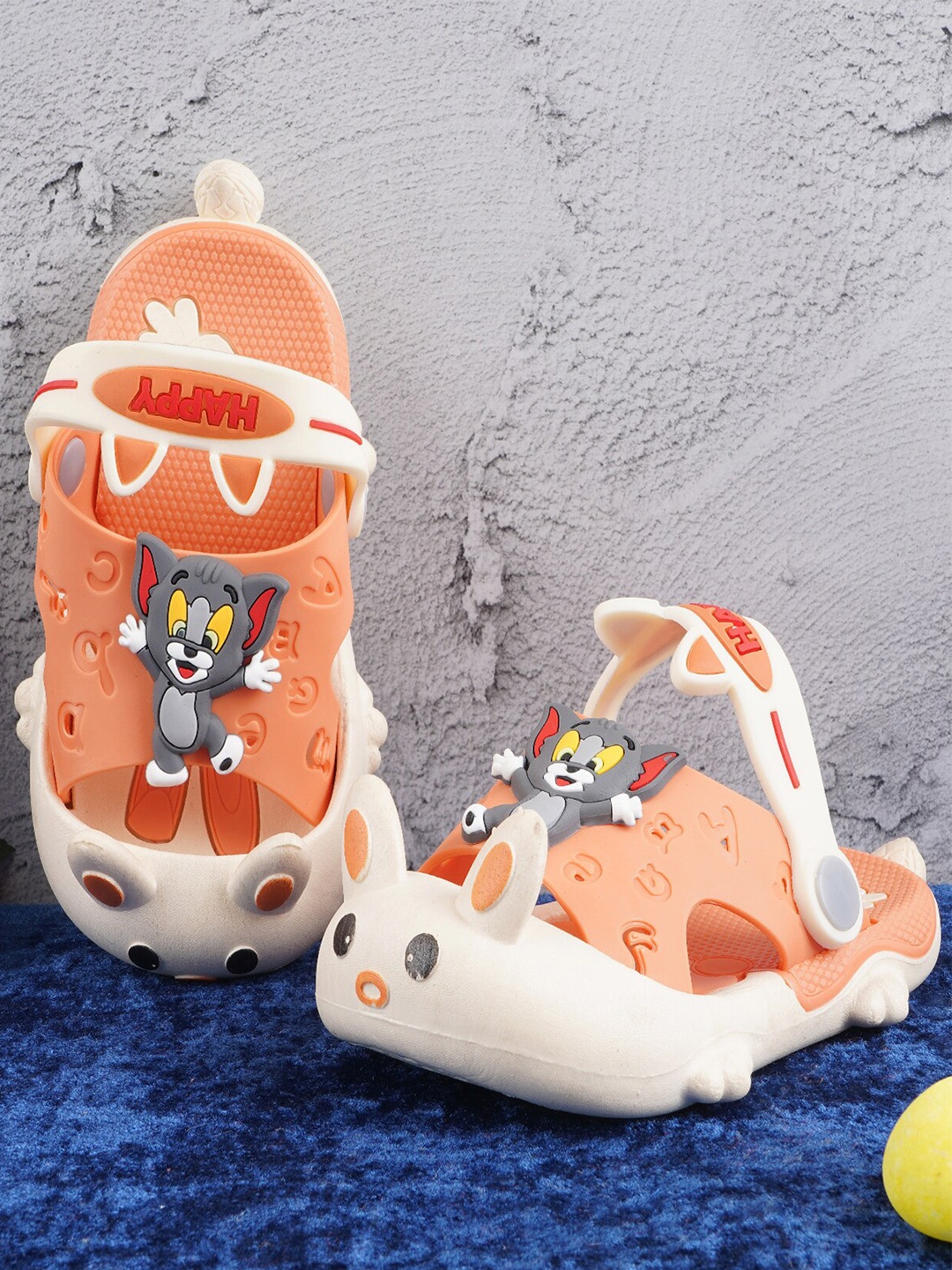 

BAESD Kids Jerry Characters Printed Clogs, Orange