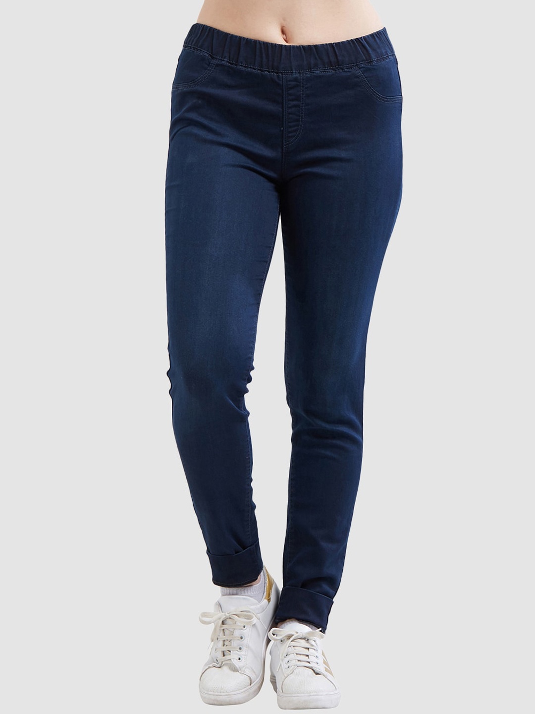 

Kraus Jeans Women Skinny Fit Clean Look Jeans, Blue