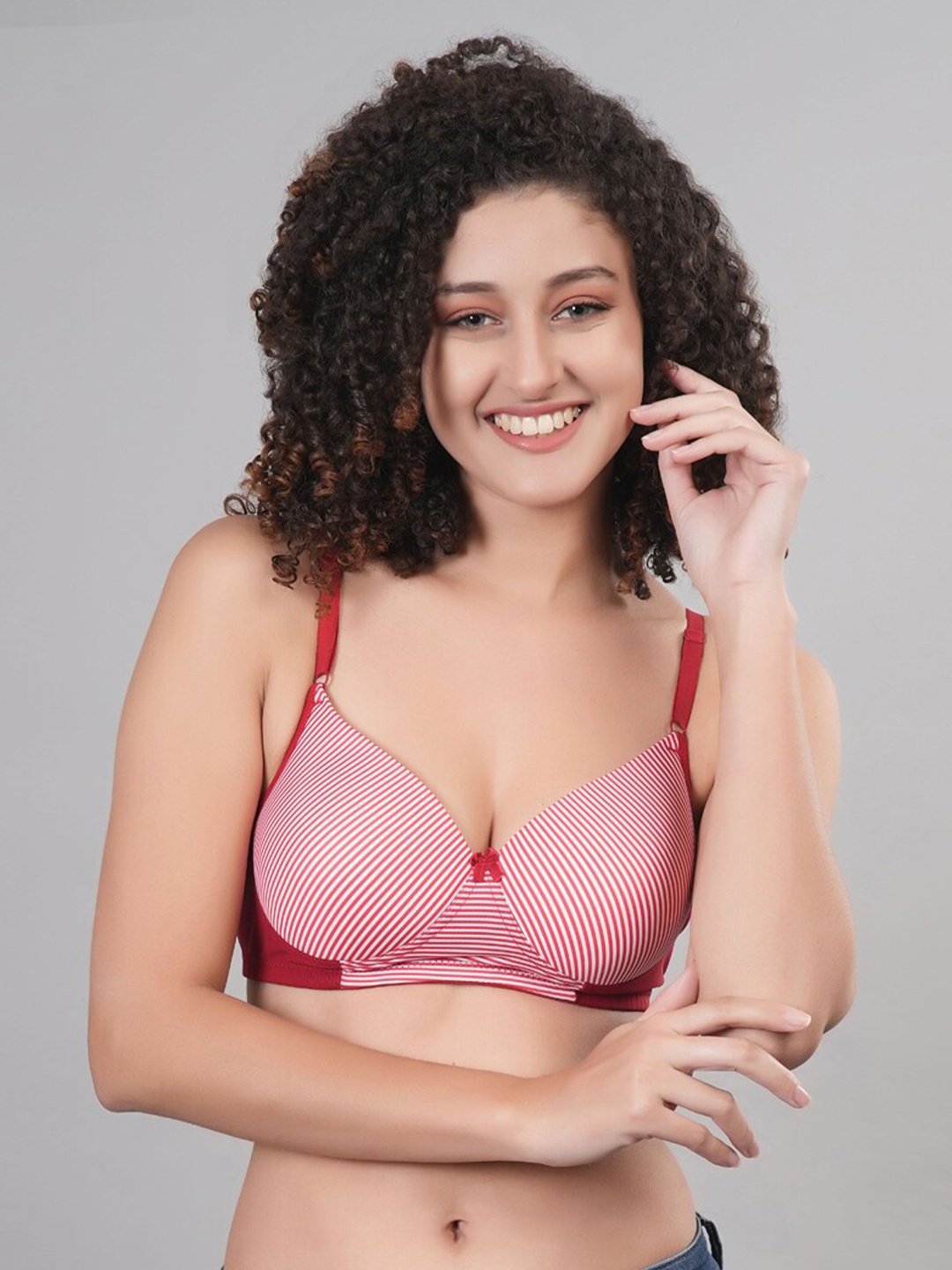 

Broiden All Day Comfort Everyday Bra Full Coverage Lightly Padded, Red