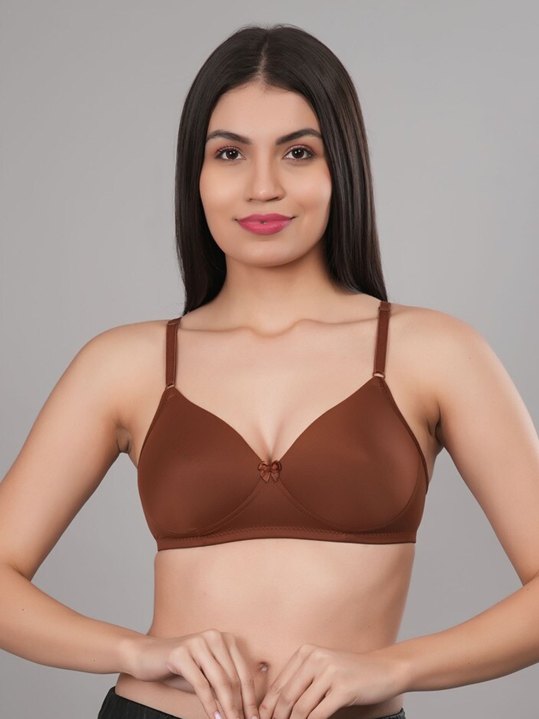

Broiden Full Coverage Lightly Padded Bra All Day Comfort, Brown