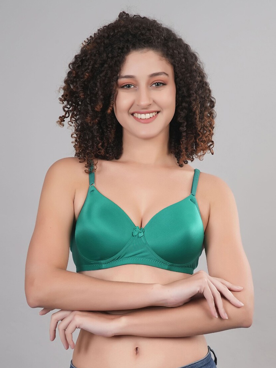 

Broiden Full Coverage Lightly Padded Bra All Day Comfort, Green