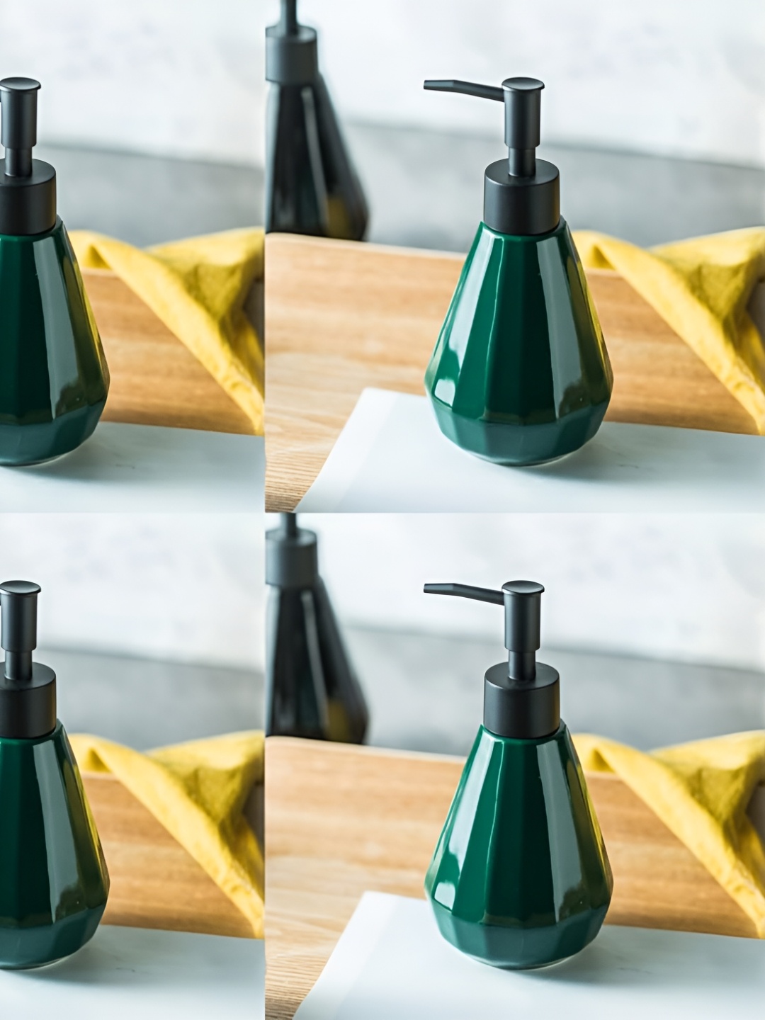 

USHA SHRIRAM Green Ceramic Soap Dispenser 250 ml