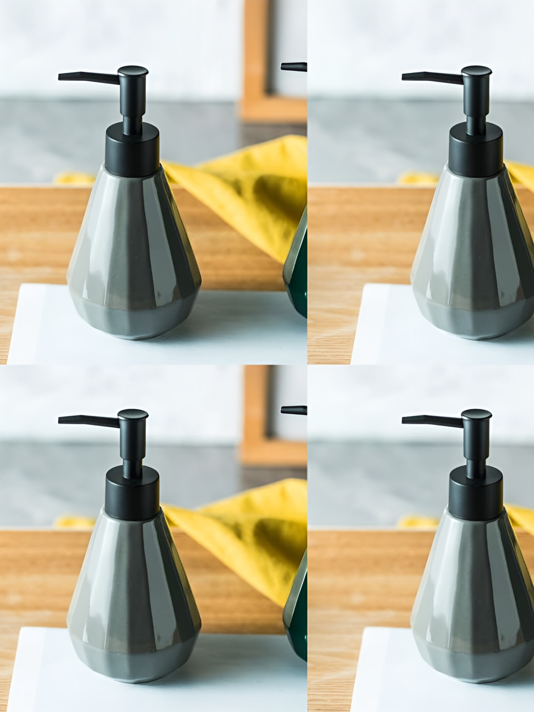 

USHA SHRIRAM Grey Ceramic Soap Dispenser 250 ml