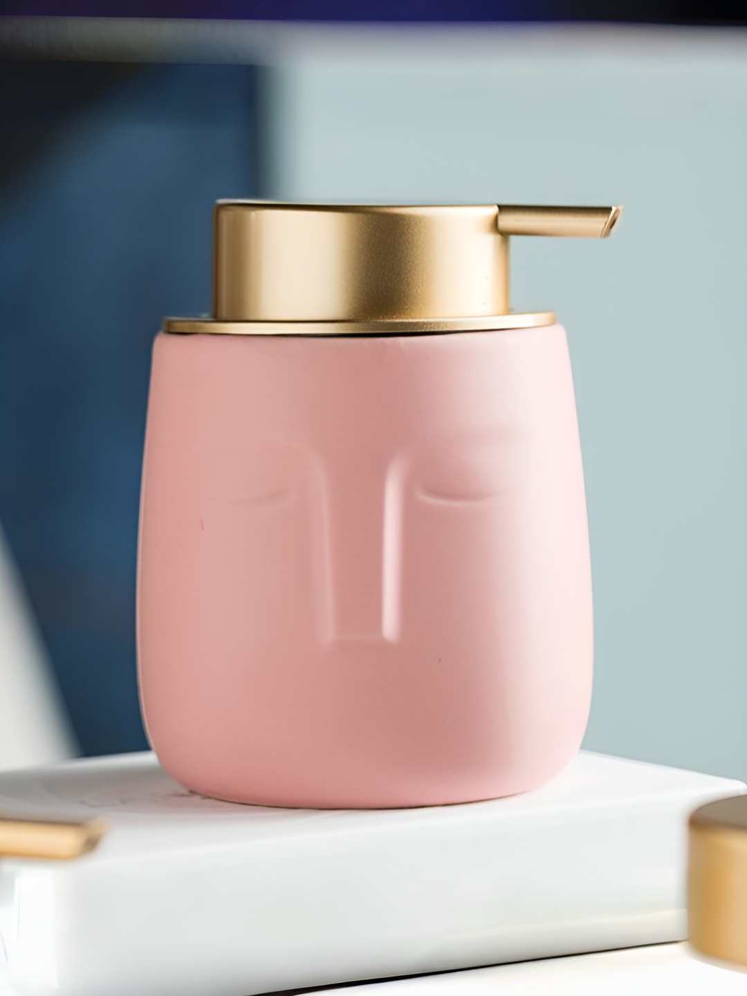 

USHA SHRIRAM Pink Ceramic Soap Dispenser 350 ml