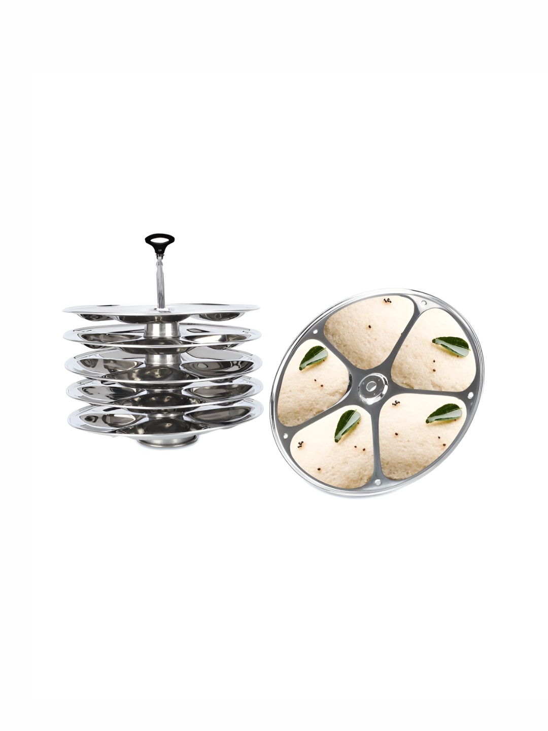 USHA SHRIRAM Steel 6 Plates Stainless Steel Cool Grip Idli Maker