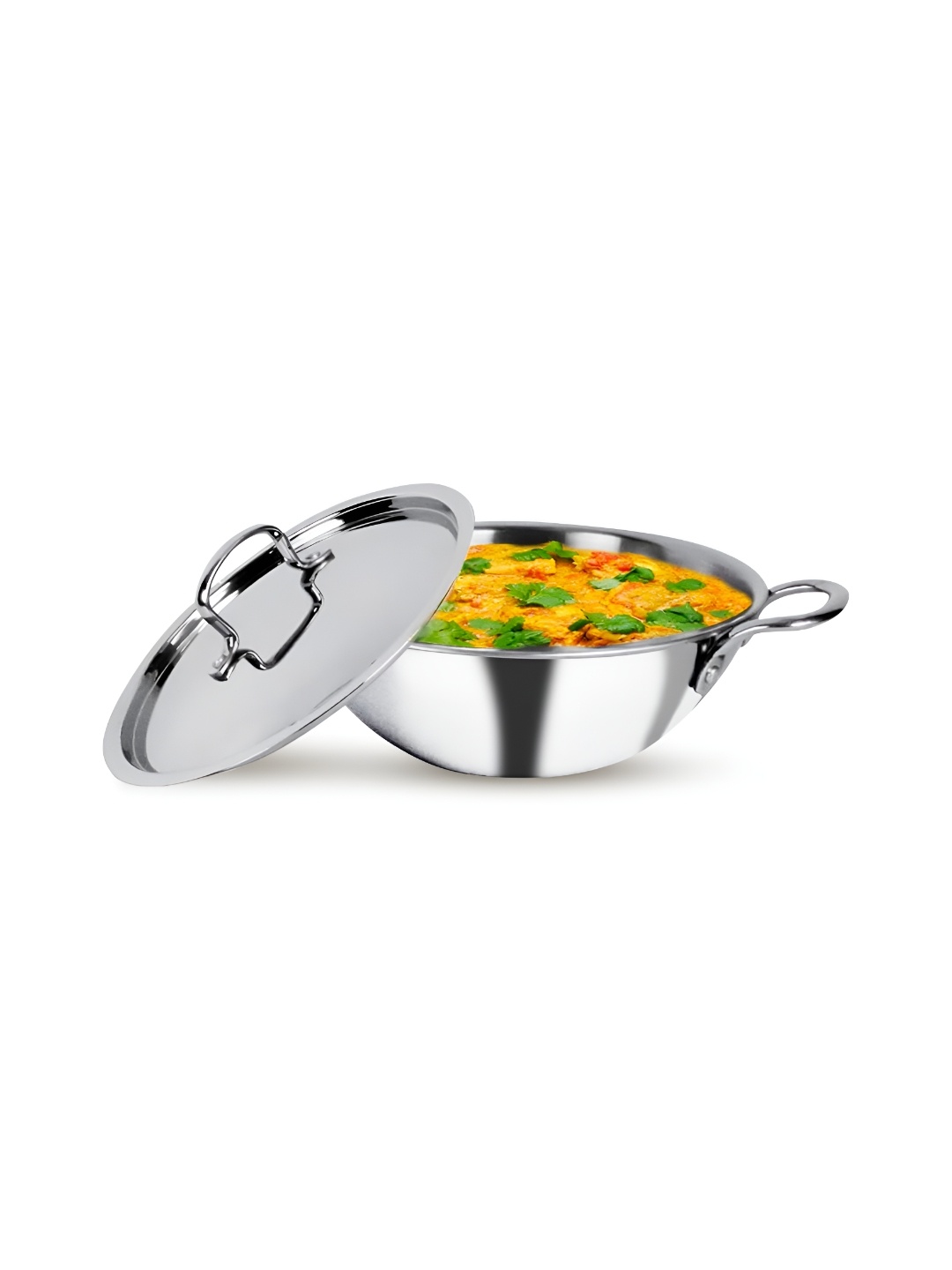 

USHA SHRIRAM Silver-Toned Induction Base Kadai