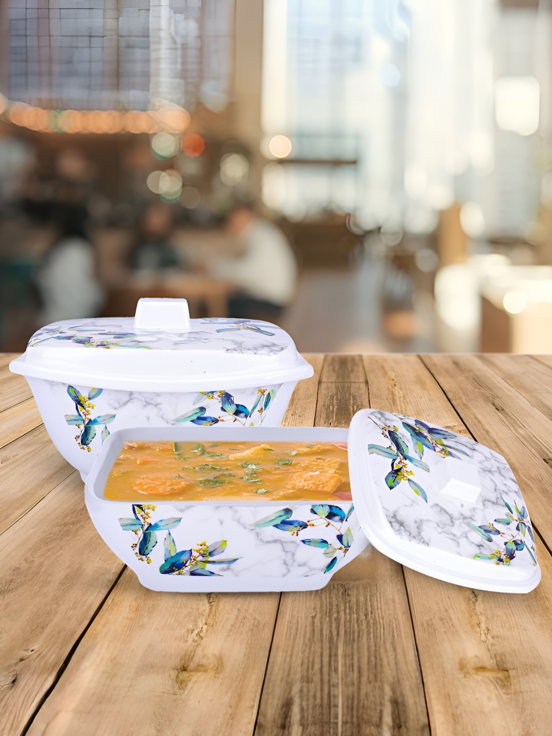 

USHA SHRIRAM White 2 Pieces Melamine Serving Bowl