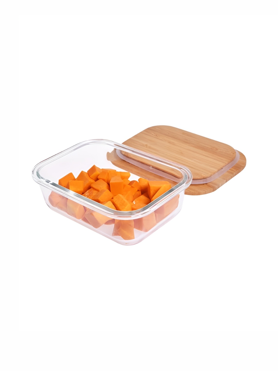 

USHA SHRIRAM Transparent Glass Dishwasher Safe Food Container