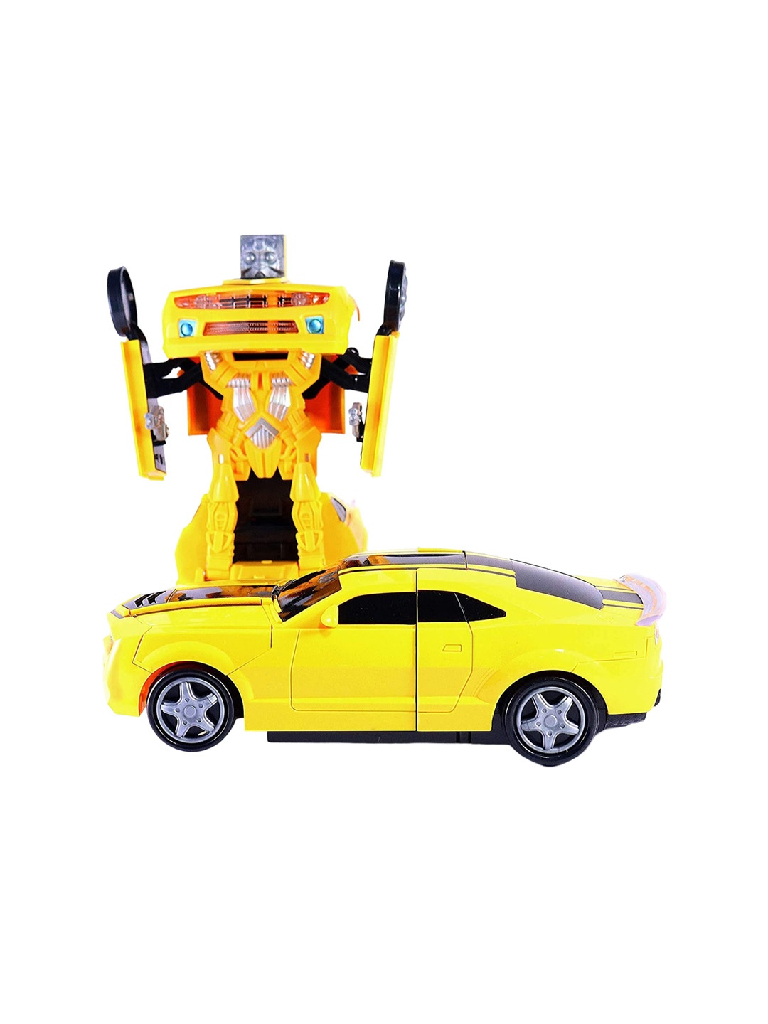 

ADKD Kids Battery Operated Auto Convertible Robot Car Toy, Yellow