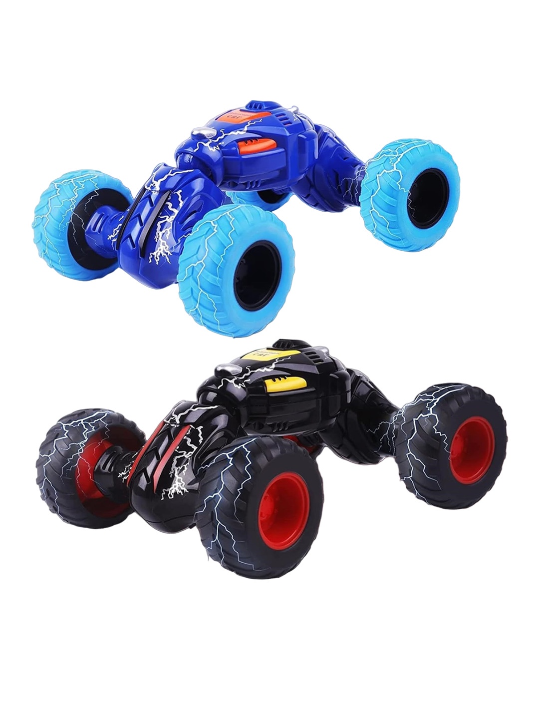 

ADKD Kids Set Of 2 Friction Powered Unbreakable Monster Theme Car, Blue
