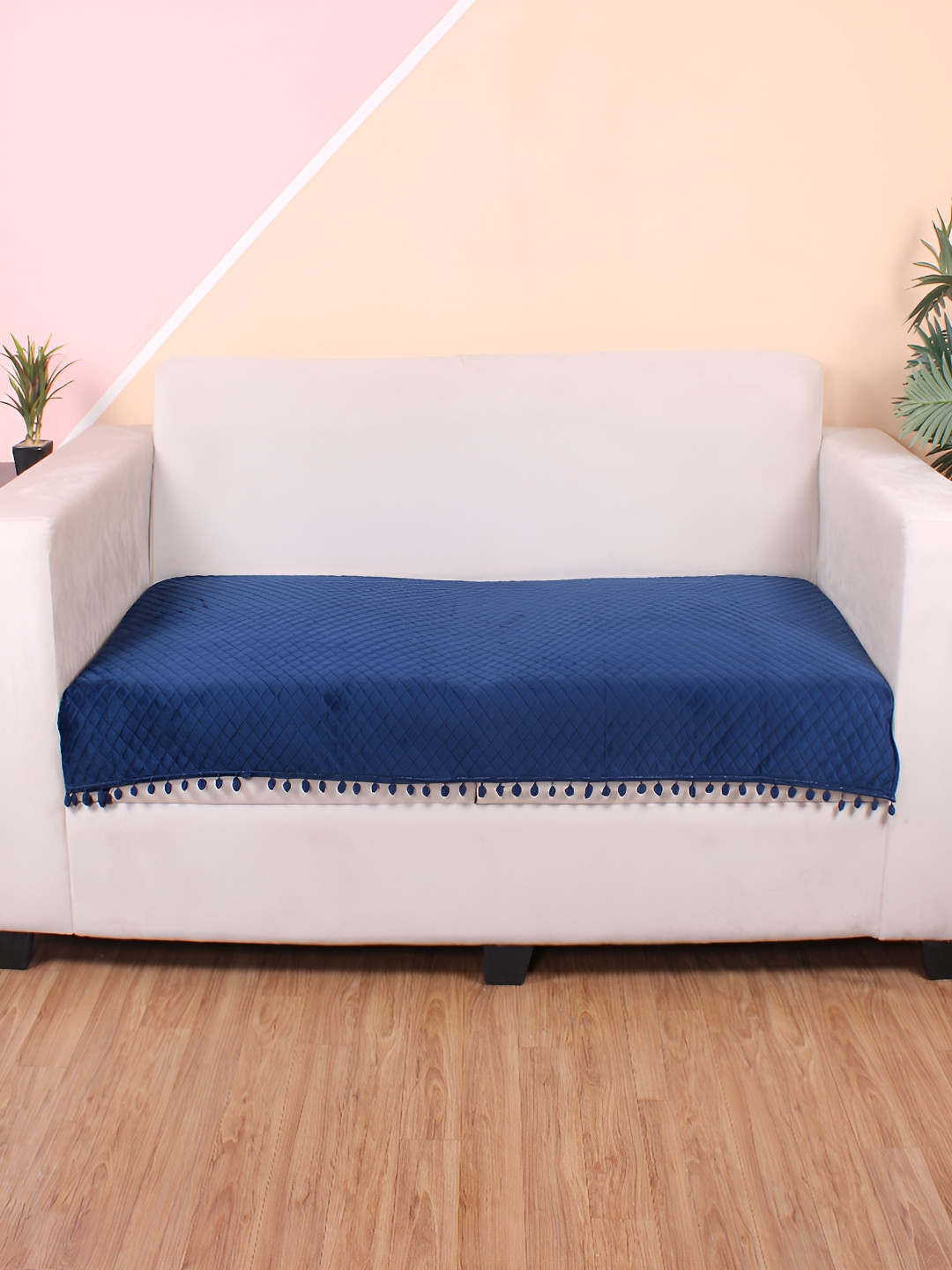 

STITCHNEST Grey & Beige Self Design 1 Seater Sofa Cover