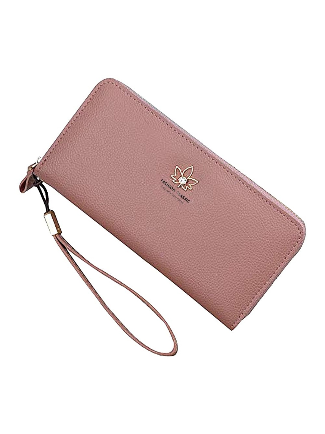 

SYGA Women Leather Zip Around Wallet, Pink