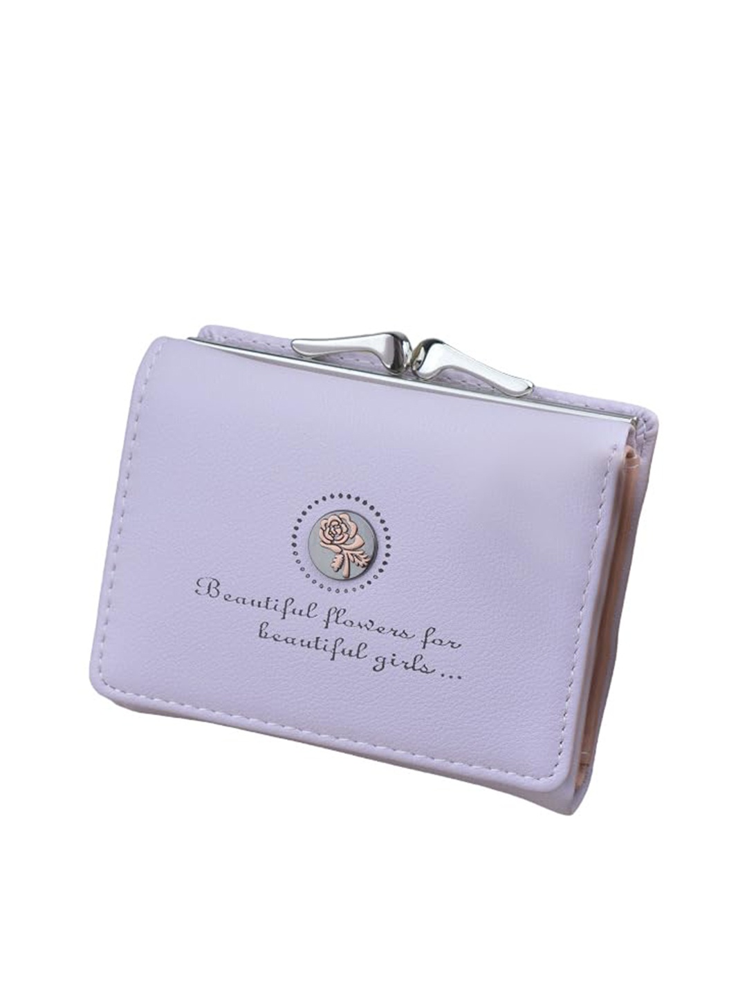

SYGA Women Typography Leather Two Fold Wallet, Purple