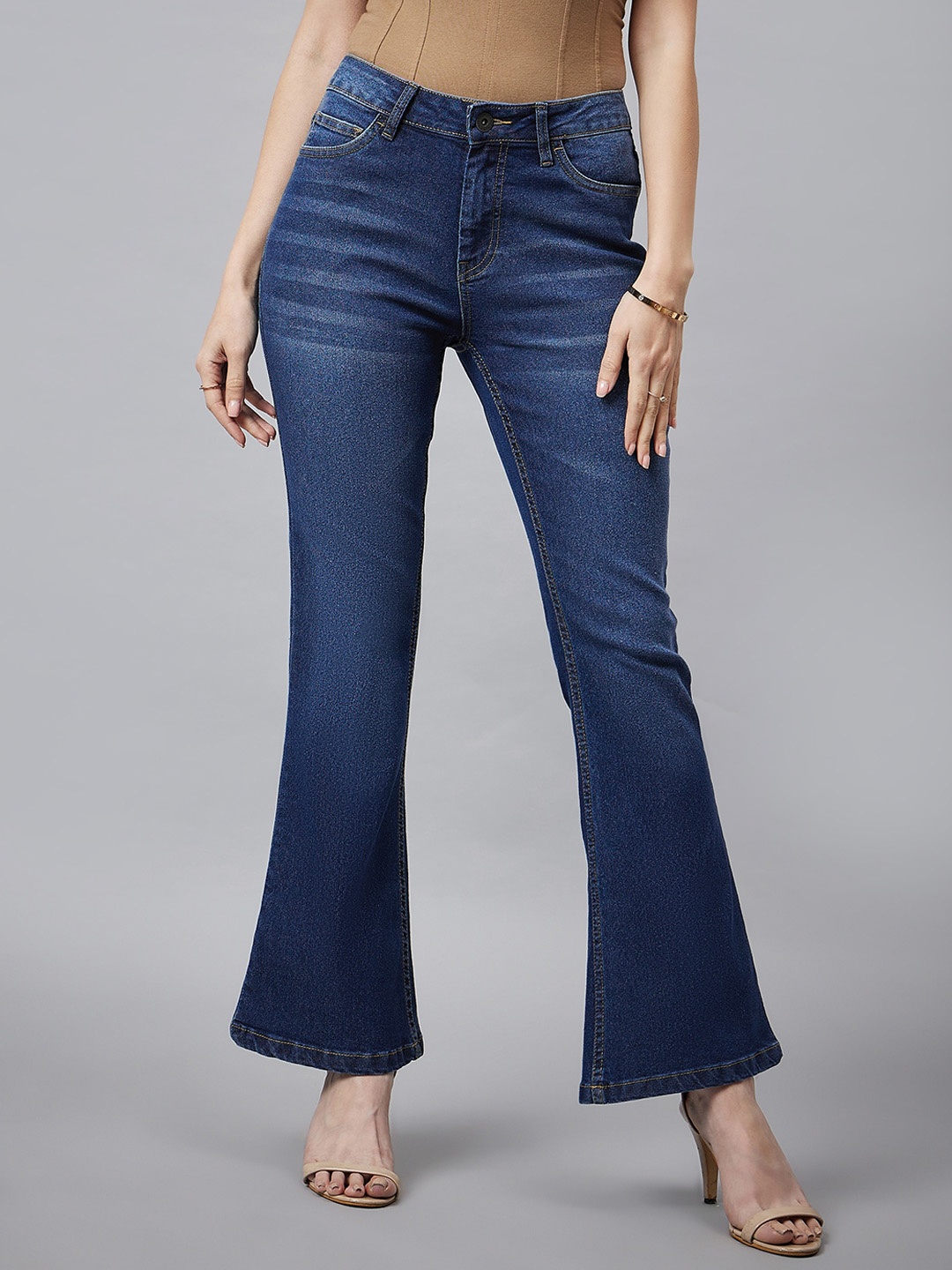 

Chemistry Women Comfort Bootcut Clean Look Light Fade Stretchable Jeans, Blue