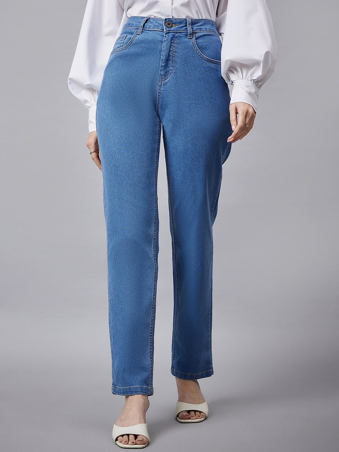

Chemistry Women Comfort Relaxed Fit High-Rise Stretchable Jeans, Blue