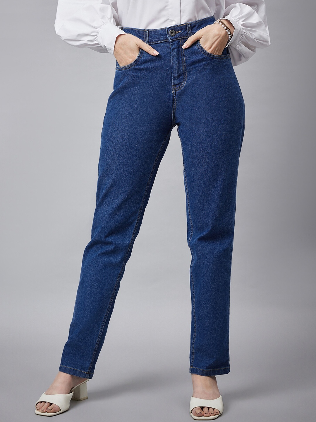 

Chemistry Women Comfort Relaxed Fit High-Rise Stretchable Jeans, Blue