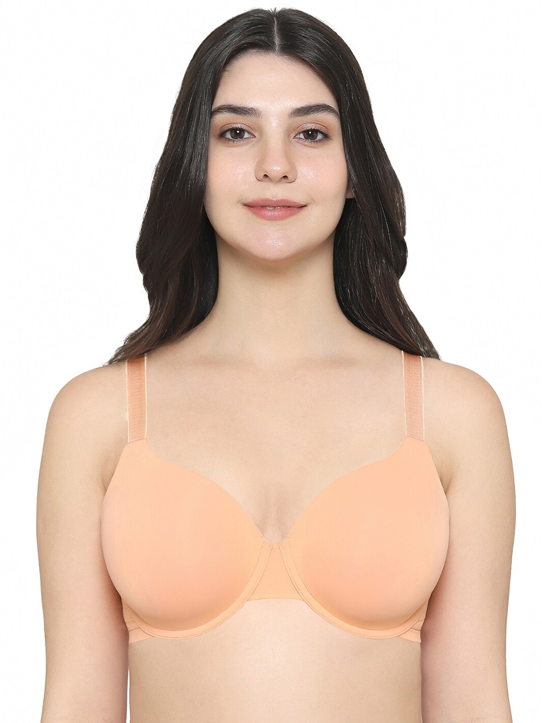 

Wacoal Full Coverage Underwired Lightly Padded Rapid-Dry T-shirt Bra With All Day Comfort, Peach