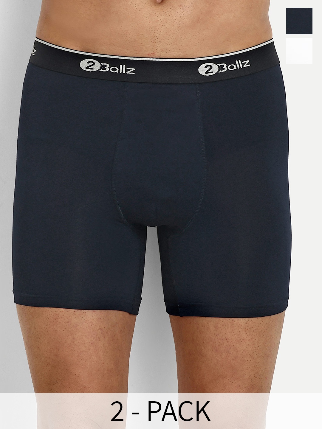

2BALLZ Pack Of 2 Outer Elastic Trunks KBW-P2-2BRT, Navy blue