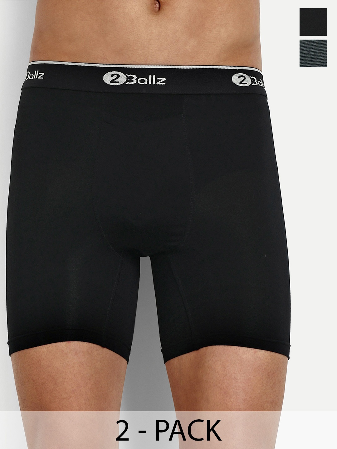 

2BALLZ Pack Of 2 Outer Elastic Trunks BUG-P2-2BRT, Grey