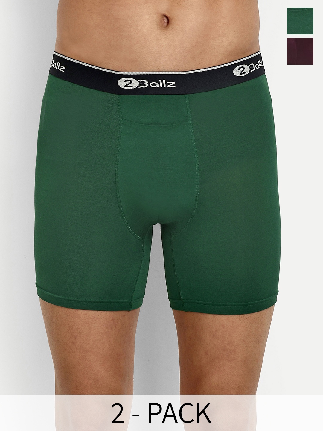 

2BALLZ Pack Of 2 Trunks BRBG-P2-2BRT, Green