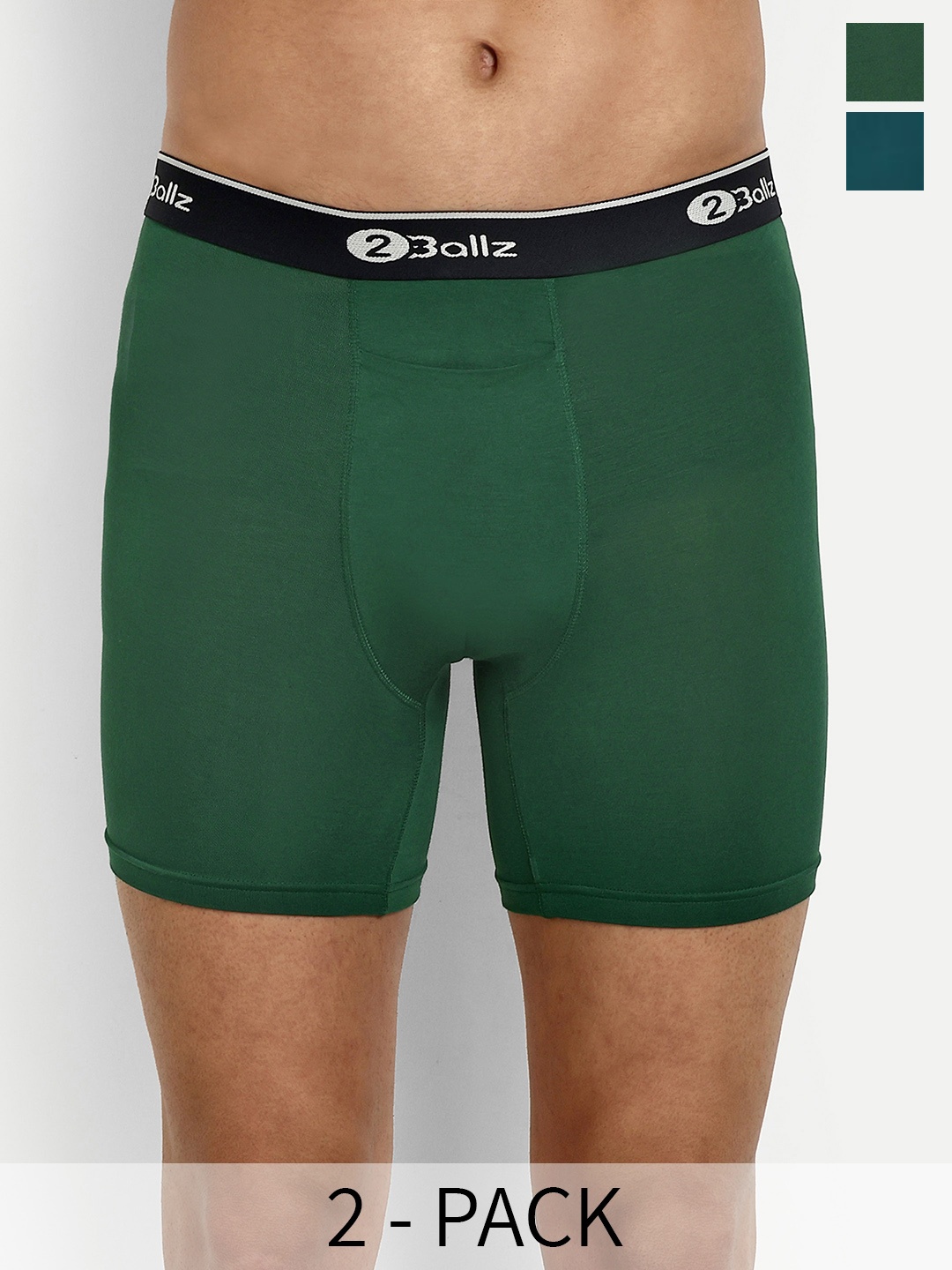 

2BALLZ Pack Of 2 Trunks BGOD-P2-2BRT, Green