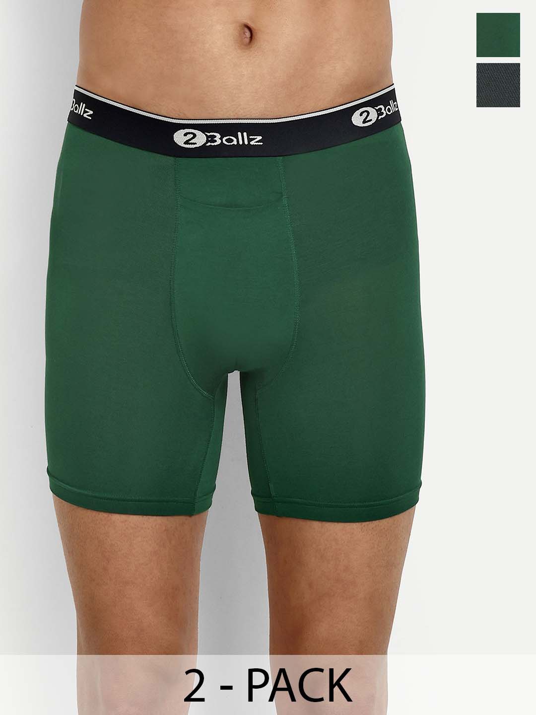 

2BALLZ Pack Of 2 Trunks BGUG-P2-2BRT, Green