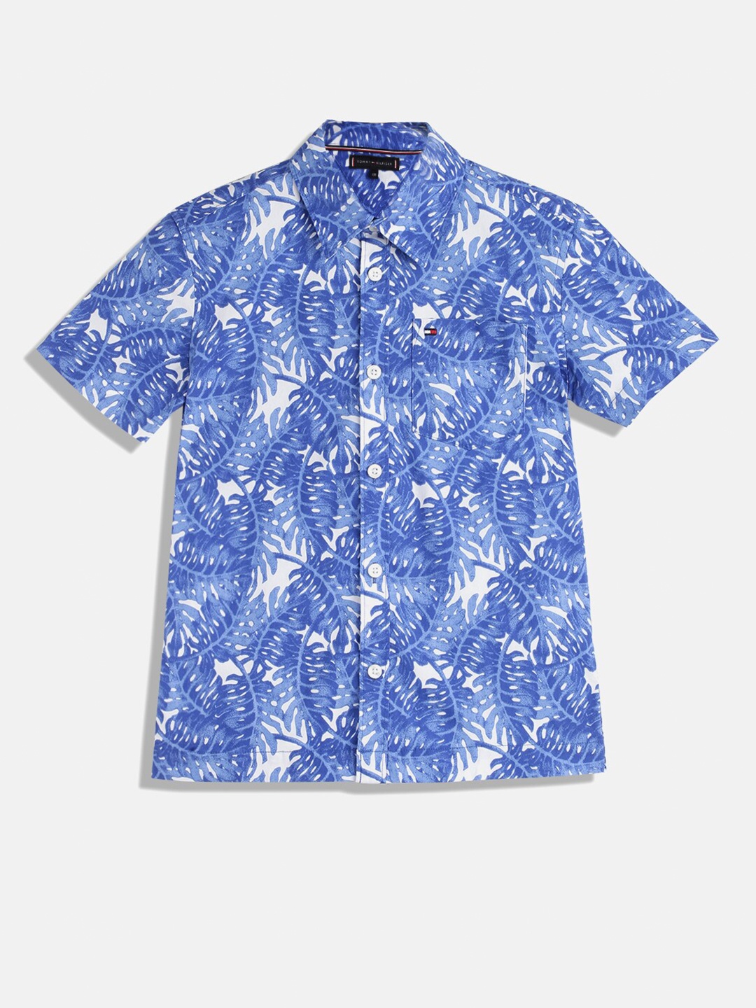 

Tommy Hilfiger Boys Floral Printed Casual Shirt, Blue