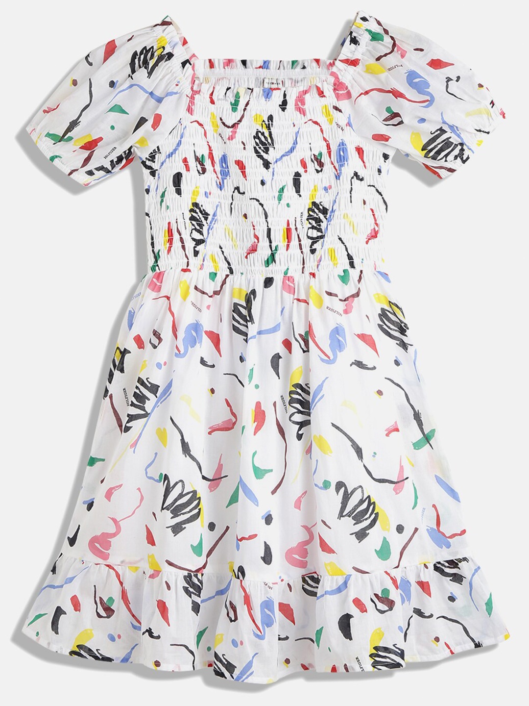 

Tommy Hilfiger Girls Print Organic Cotton Fit & Flare Dress, White