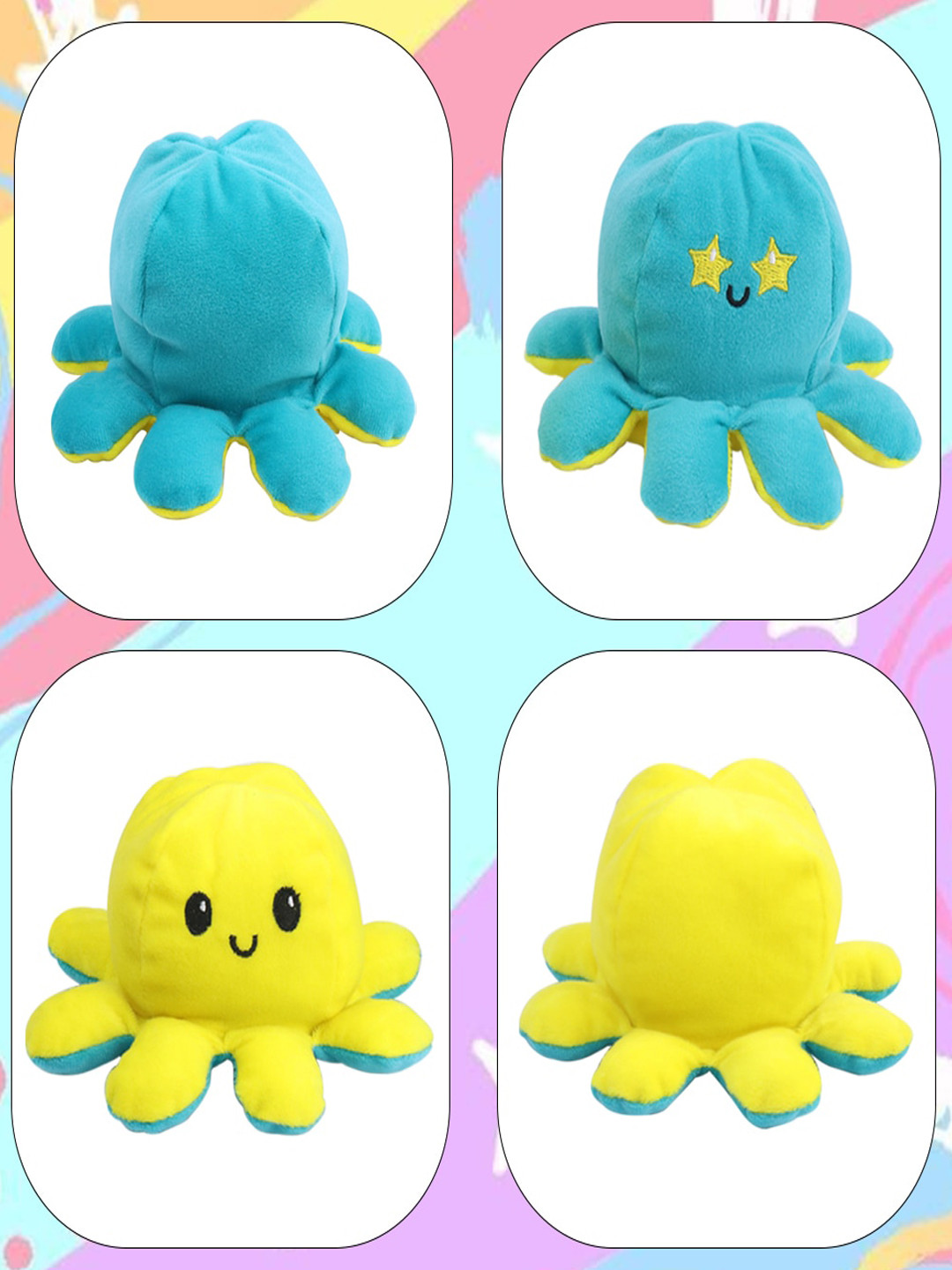 

CareDone Reversible Cotton Octopus Soft Toys, Yellow