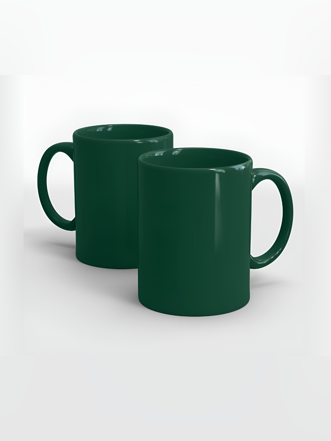 

Home Decor Expert Green 2 Pcs Ceramic Glossy Mugs Set of Cups and Mugs 300 ml