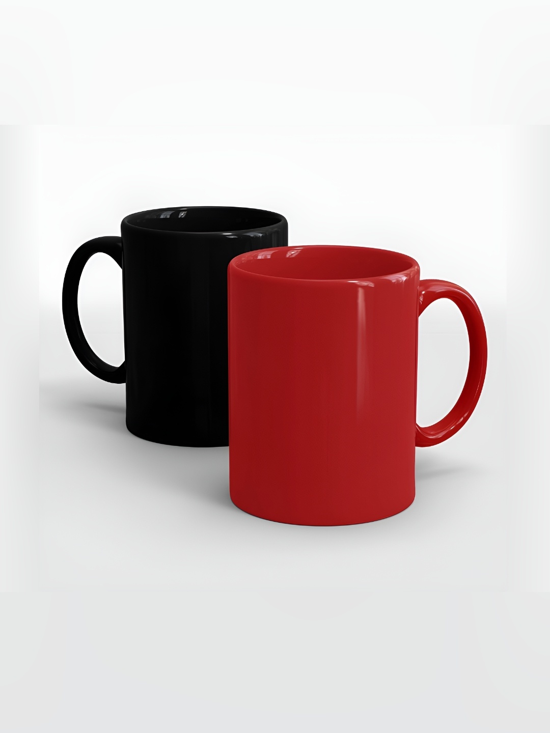 

Home Decor Expert Red & Black 2 Pieces Ceramic Glossy Mugs 300 ml Each
