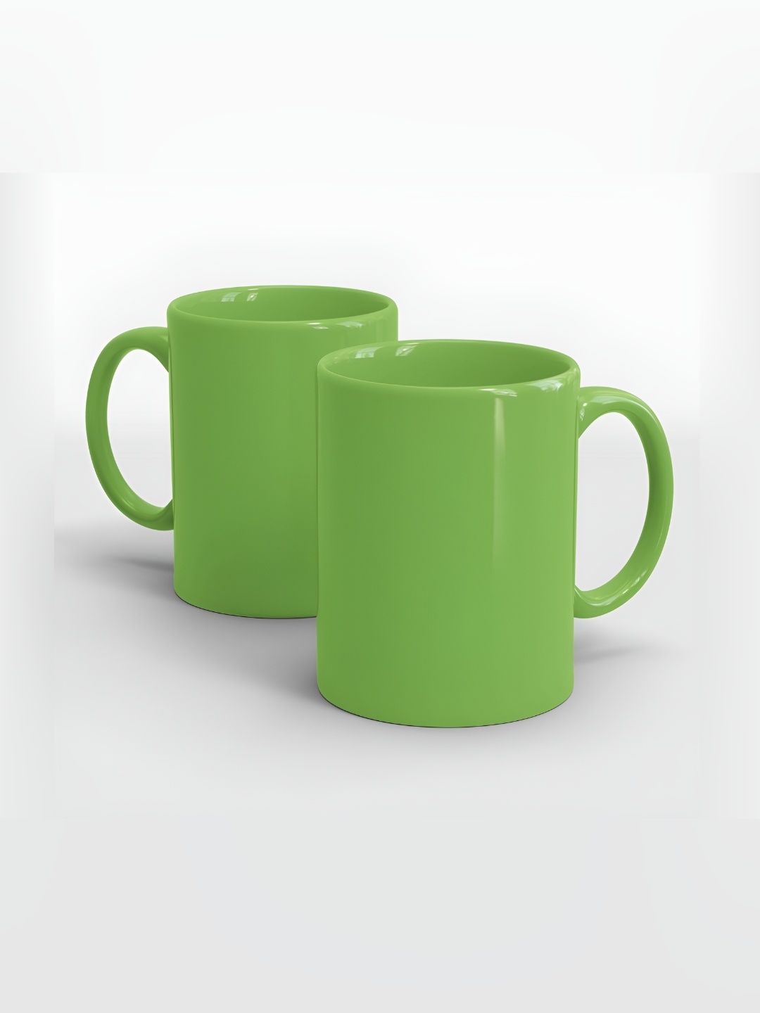 

Home Decor Expert Green 2 Pcs Ceramic Glossy Mugs Set of Cups and Mugs 300 ml