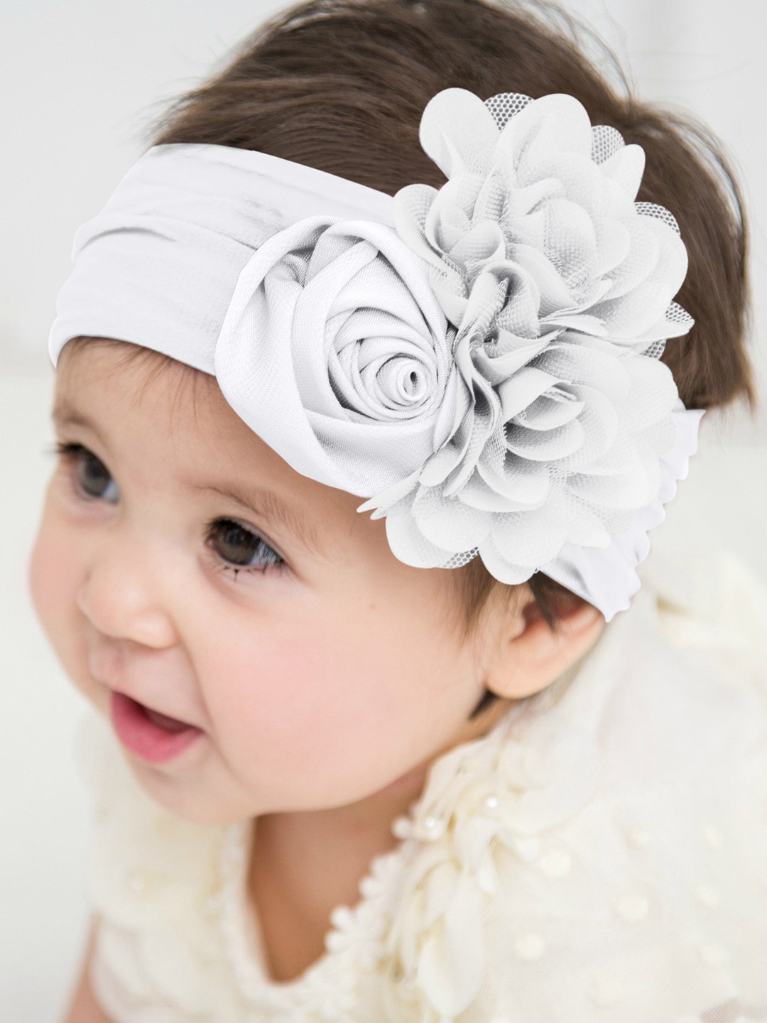 

SYGA Girls Floral Stretchable Headband, White