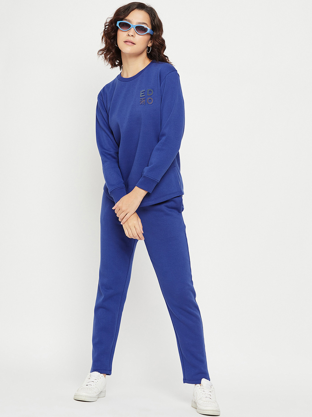 

EDRIO Women Cotton Tracksuit, Blue